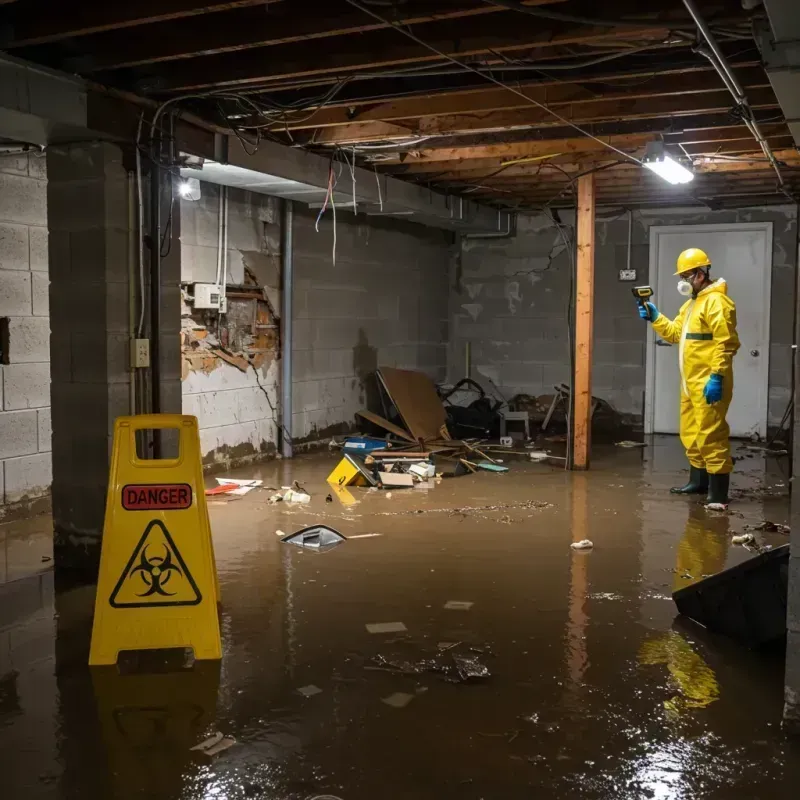 Flooded Basement Electrical Hazard in Trooper, PA Property